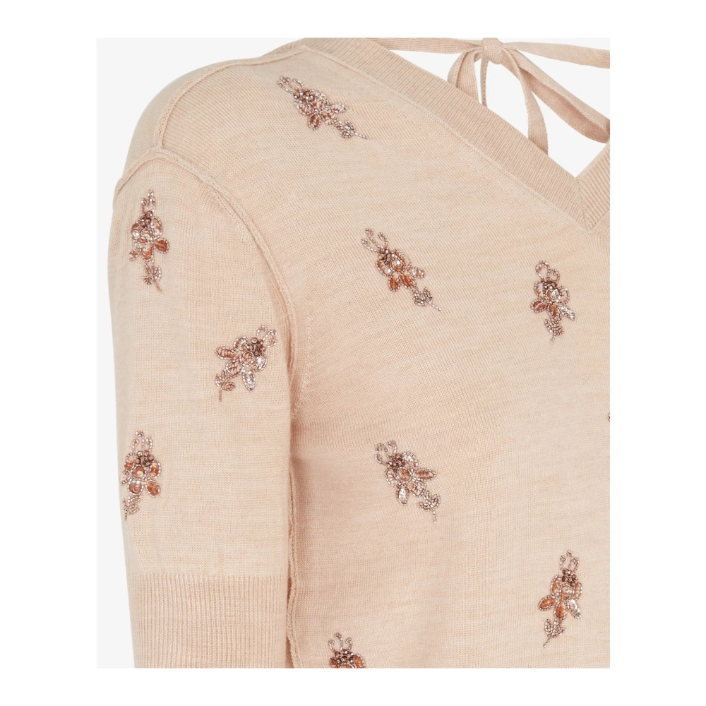 Fendi Paillet Sweater voor Vrouwen Brown Dames