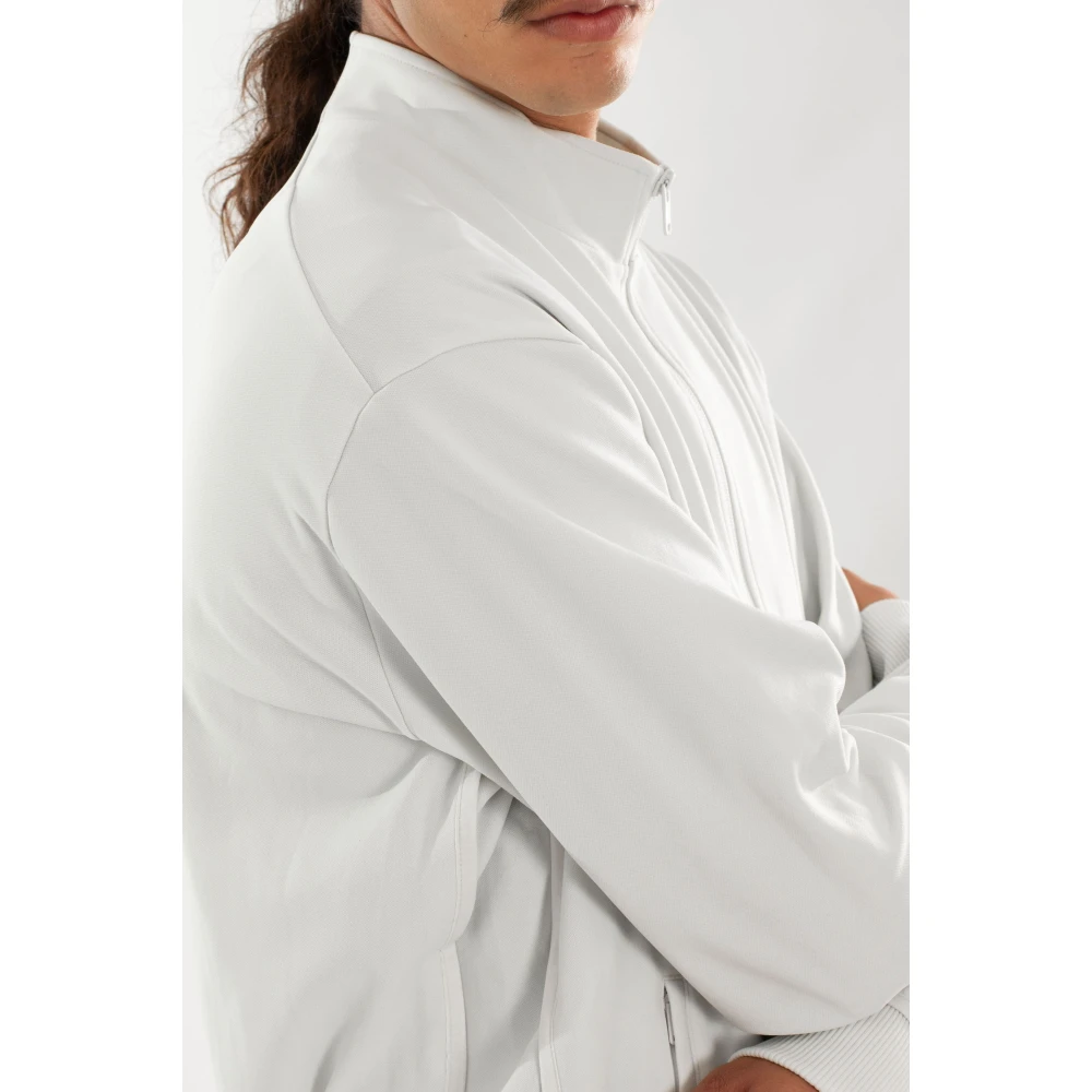 Y-3 Orbit Grey Zip Track Jacket White Heren