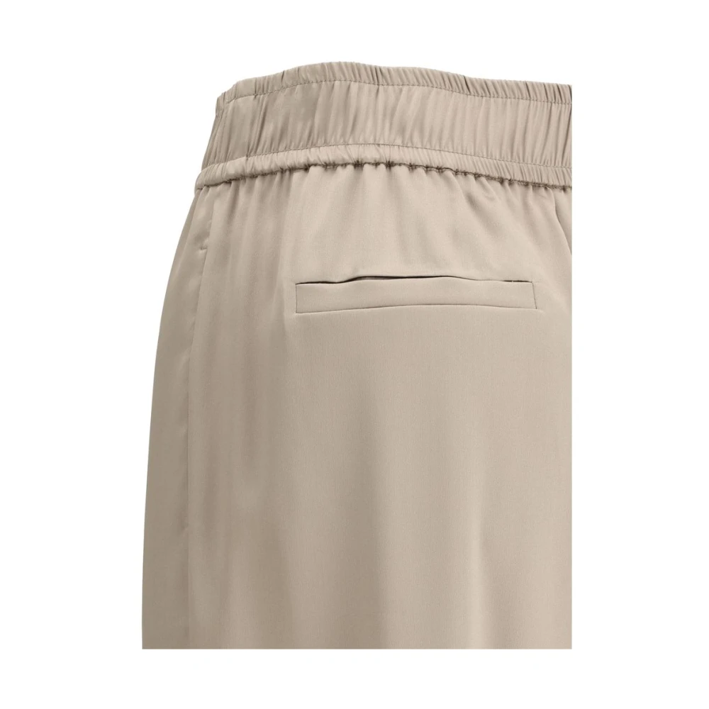 BRUNELLO CUCINELLI Zijden Palazzo Broek Brown Dames