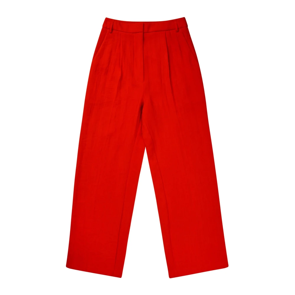 Munthe Rode klassieke pantalon met elegante details Red Dames