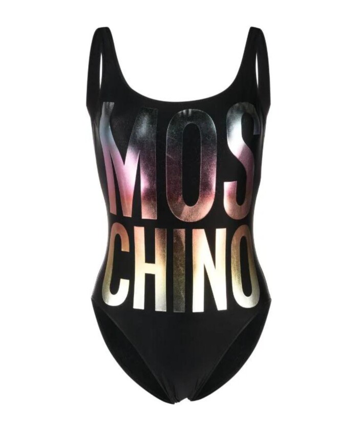 maillot-de-bain-noir-logo-arc-en-ciel
