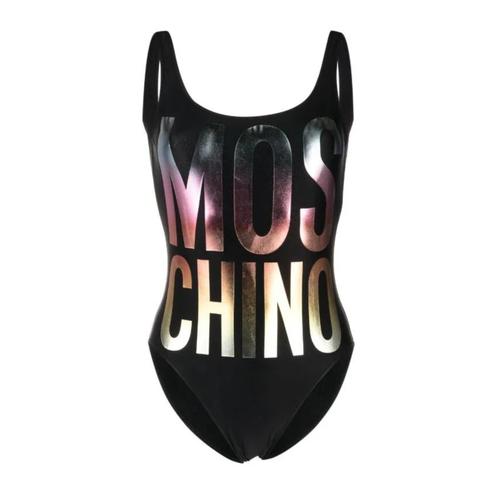Moschino Women's Black Rainbow Logo Swimsuit - Swimsuits - Xs - Swimwear