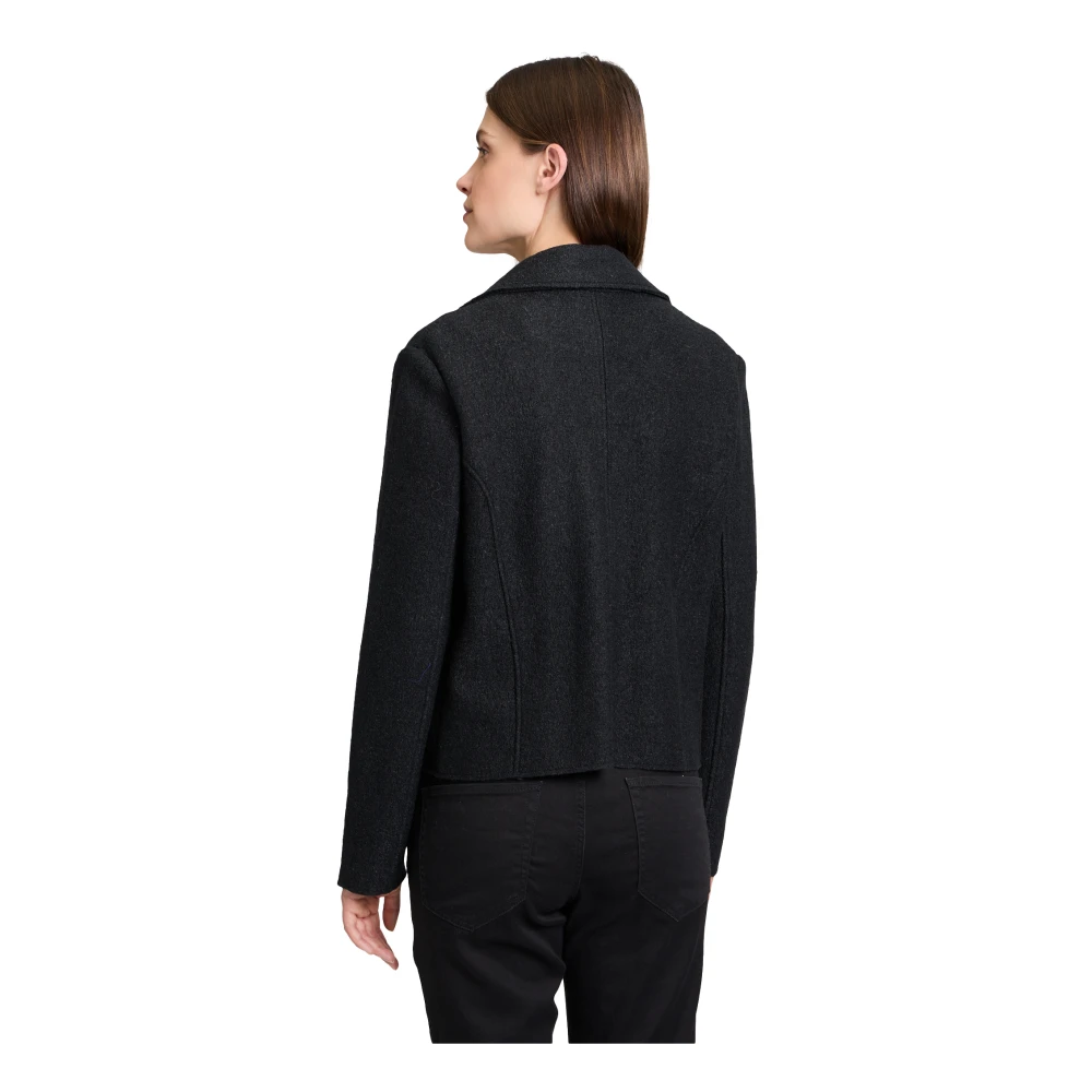 Betty & Co Chic Casual Jacket with Collar Black Dames
