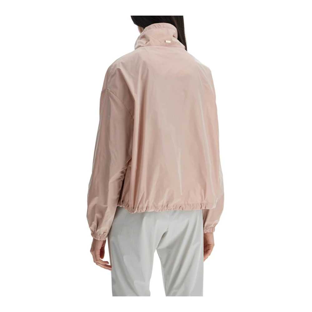 Herno Techno Taffeta Cropped Jas Pink Dames