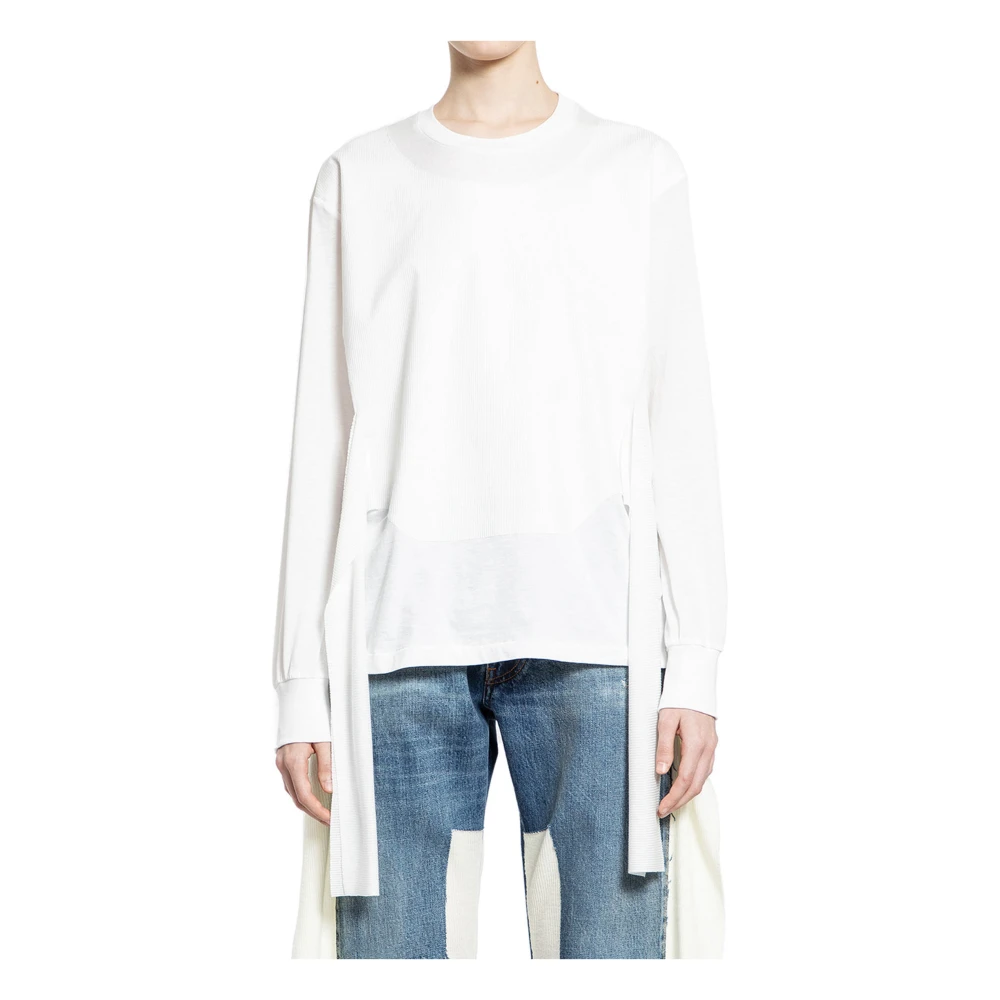 Undercover Witte Geribbelde Tanktop Pullover White Dames