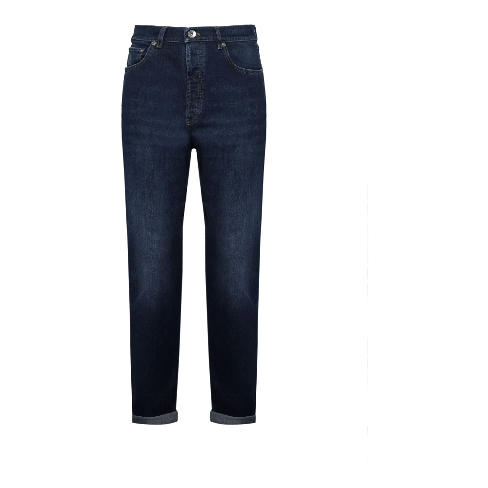 BRUNELLO CUCINELLI Blauwe Jeans Klassieke Stijl Blue Heren