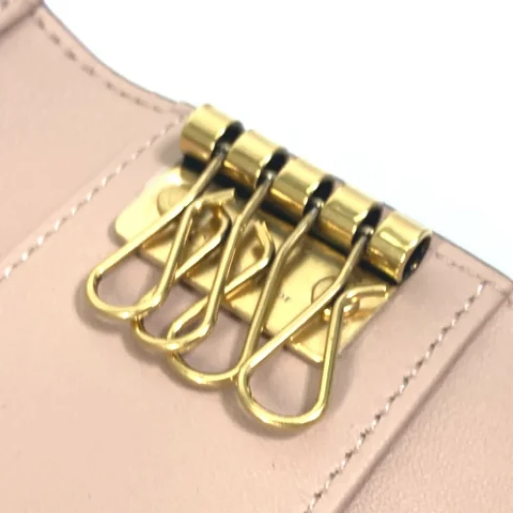 Dior Vintage Pre-owned Leather key-holders Pink Dames