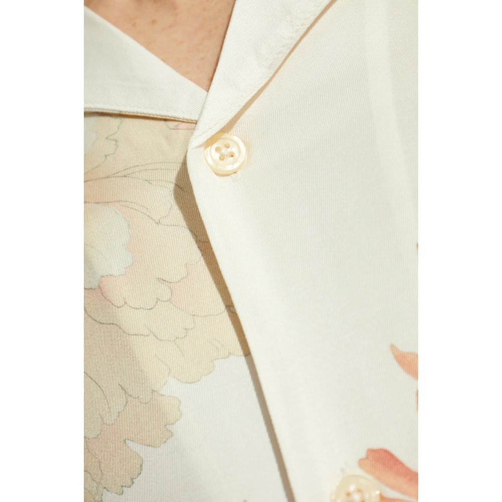 AllSaints Overhemd met bloemenpatroon Fleur Beige Heren