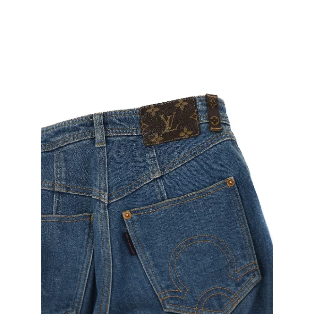 Louis Vuitton Vintage Pre-owned Cotton jeans Blue Dames
