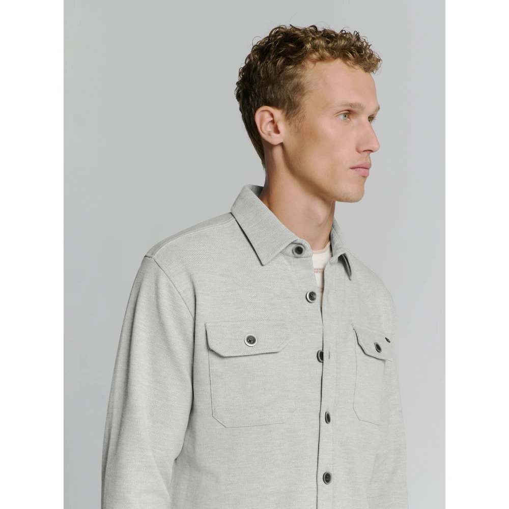 No Excess Knoopsluiting Sweat Overshirt Gray Heren
