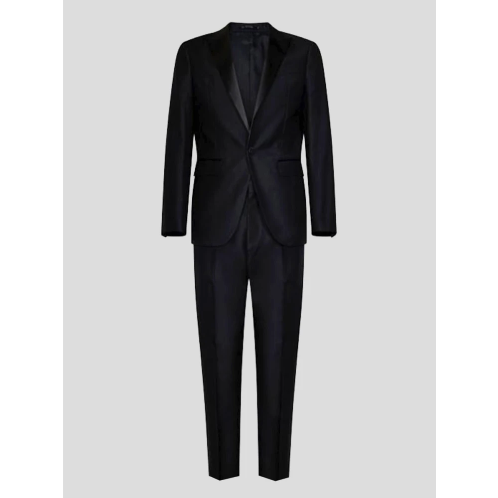 Dsquared2 Wollen Klassiek Pak Black Heren