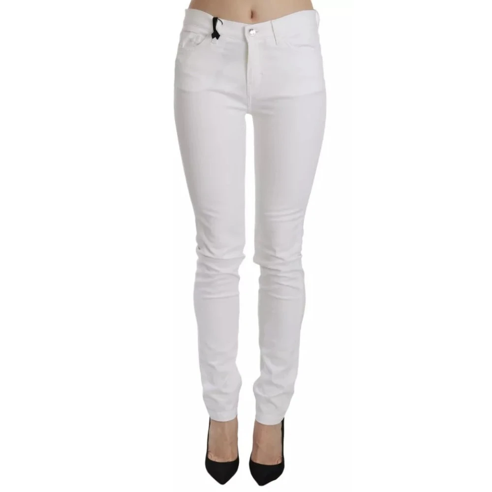 Dolce & Gabbana Women's White Crystal Embellished Skinny Jeans