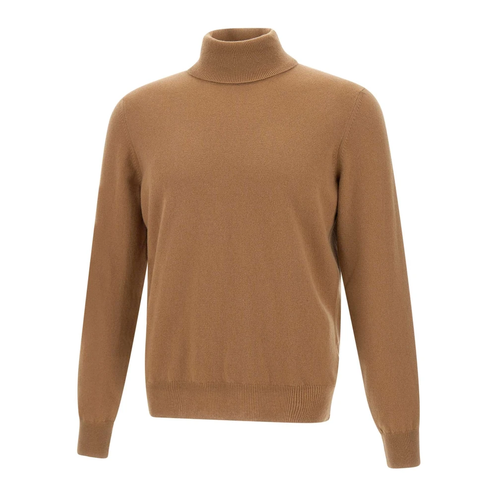 Gran Sasso Kasjmier Coltrui Trui Kameelbruin Brown Heren
