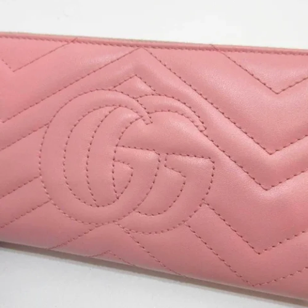 Gucci Vintage Tweedehands roze leren portemonnee Pink Dames