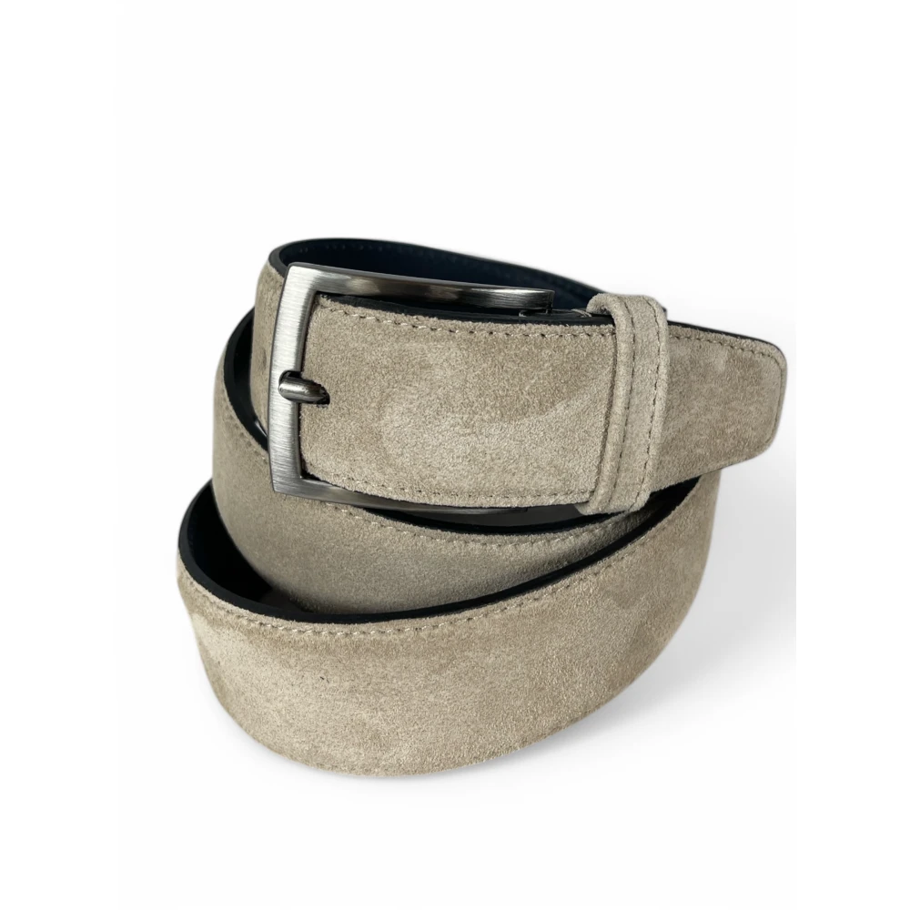 Van Bommel Floris Heren Riem LightBrown Suede Brown Heren