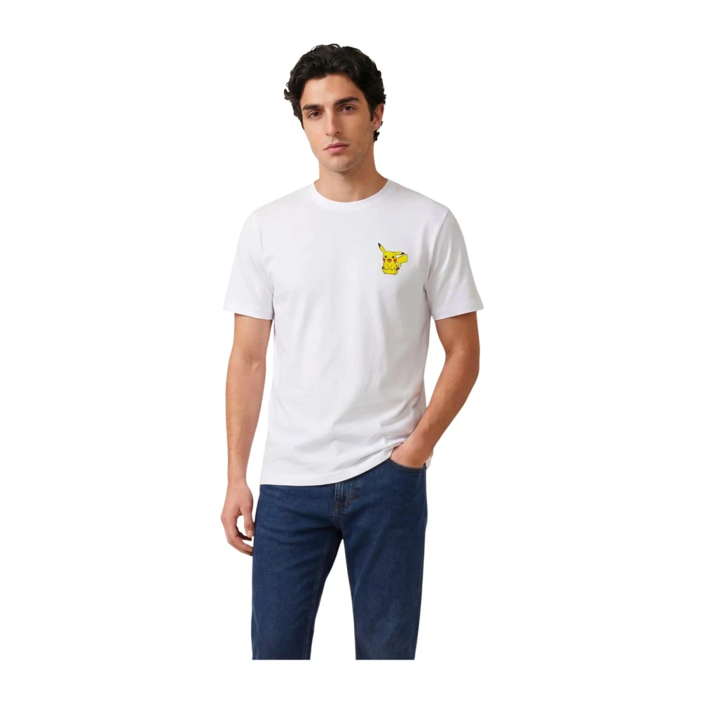 Only & Sons Men's White T-Shirts, M, Round Neck Short Sleeve Cotton T-Shirt