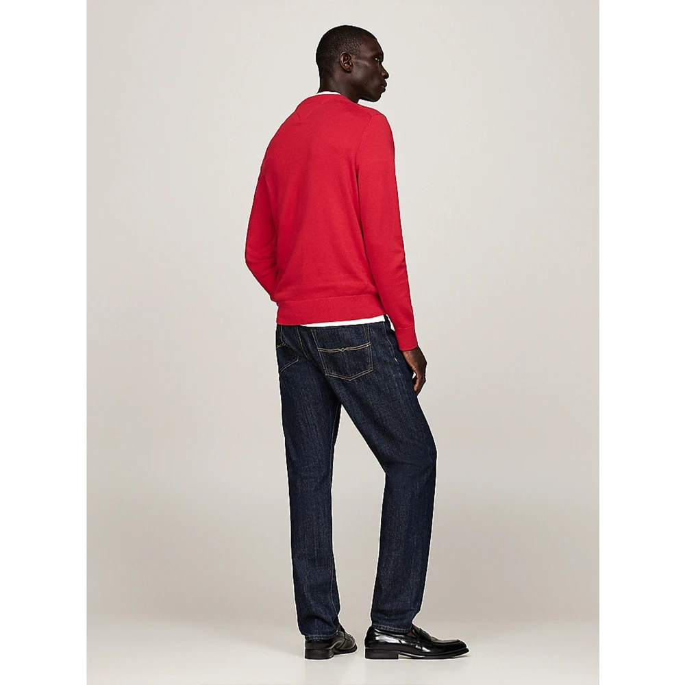 Tommy Hilfiger Cashmere Crew Neck Sweater Red Heren