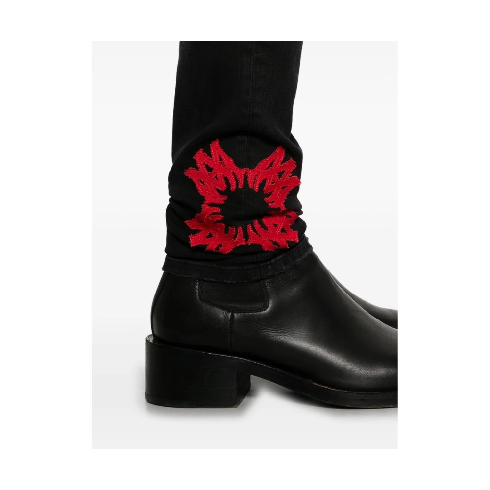 Amiri Zwarte Klassieke Knoopsluiting Jeans Black Heren
