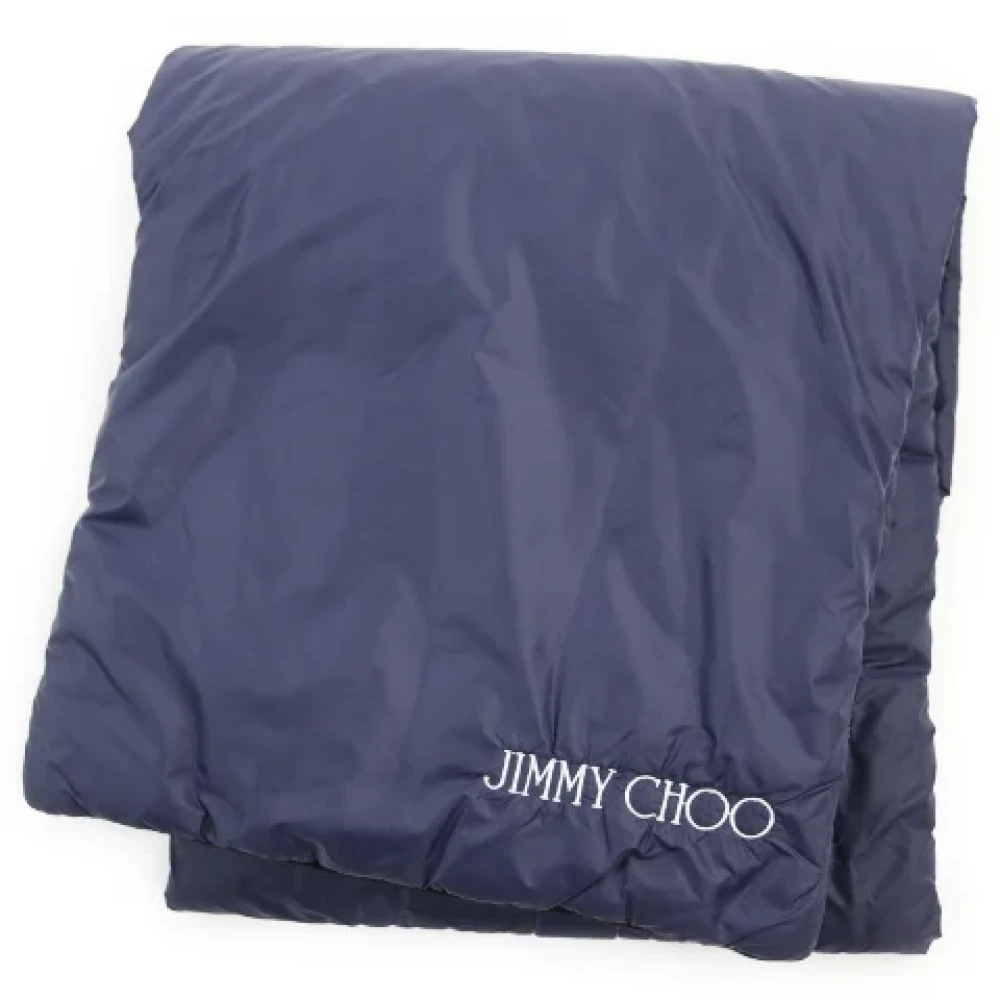 Jimmy Choo Pre-owned Silk scarves Blue Dames