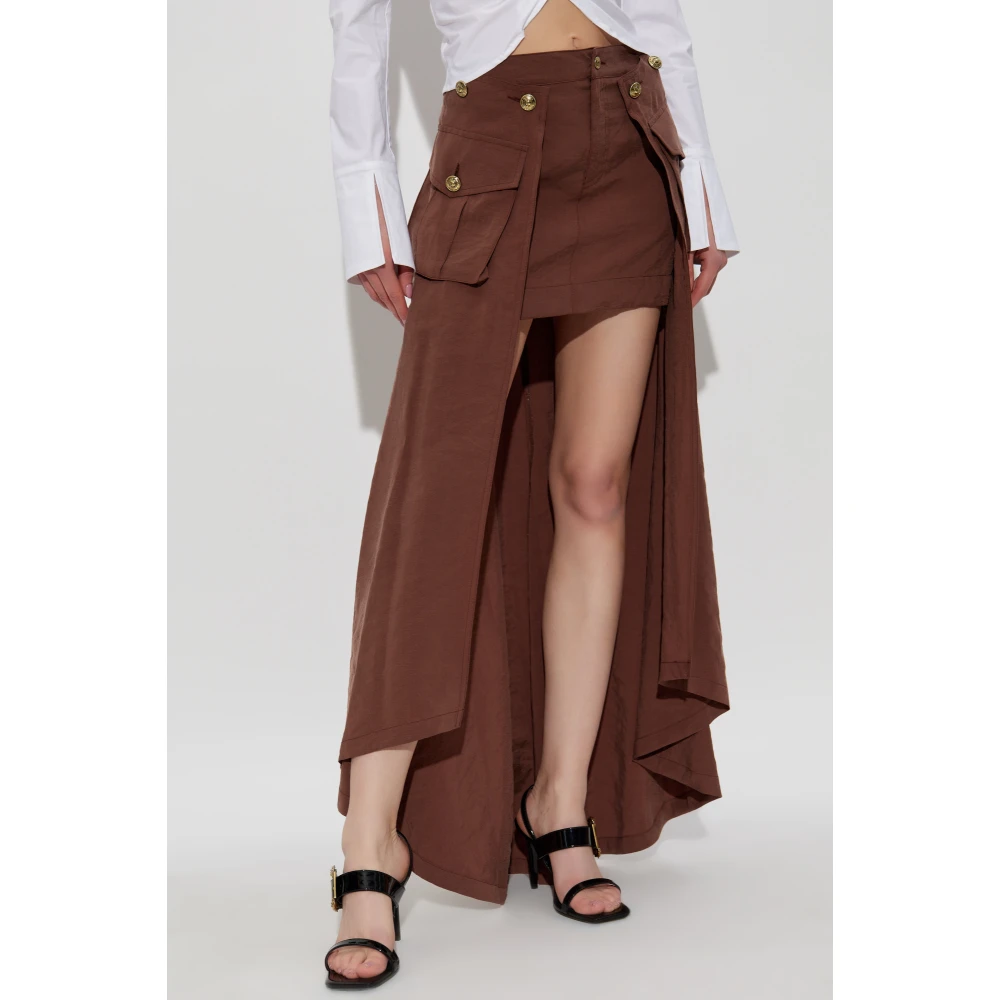 Versace Jeans Couture Asymmetrische rok Brown Dames