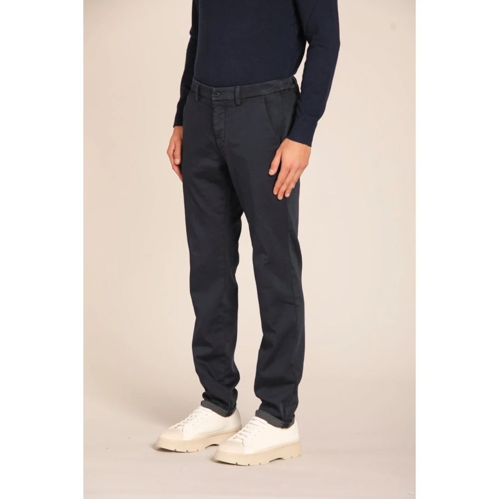 Mason's Slim Fit Navy Chino Broek Blue Heren