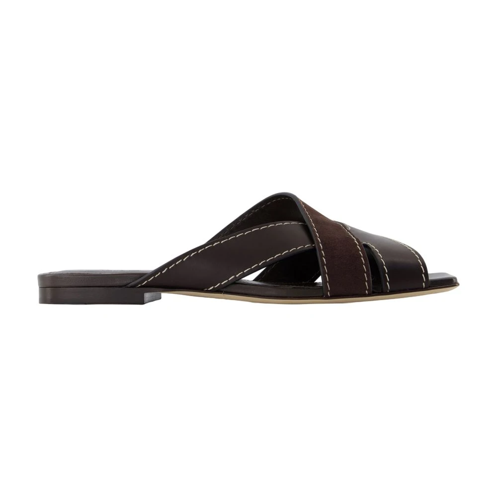Tod's Women's Brown Weaved Sandals - Sliders - 7 Uk - Shoes