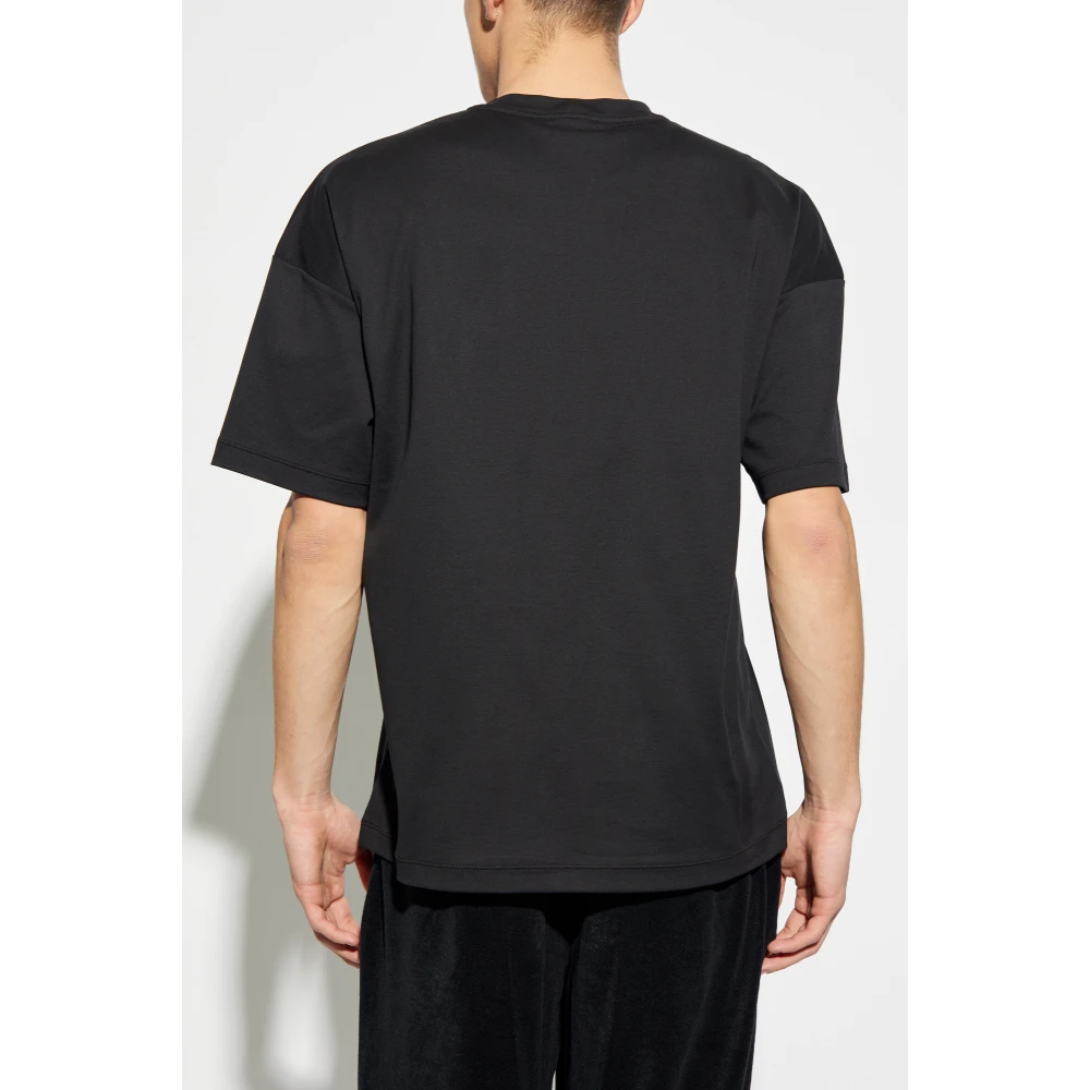 Giorgio Armani T-shirt met logo Black Heren