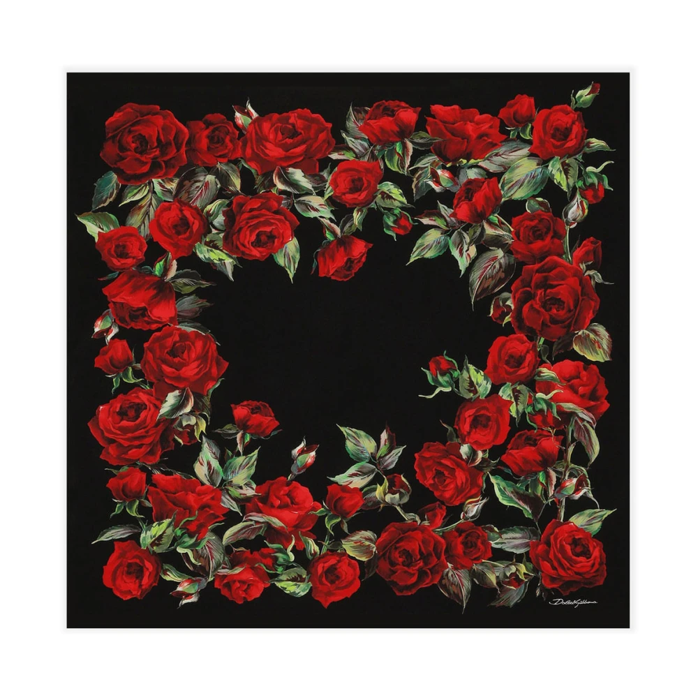 Dolce & Gabbana Elegante Zijden Sjaal voor Vrouwen Multicolor Dames