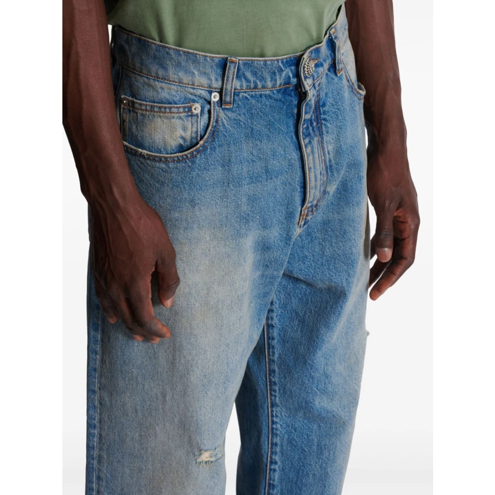 Balmain Blauwe Jeans voor Mannen Ss25 Blue Heren
