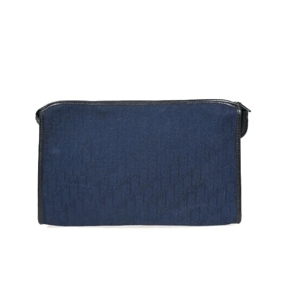 Dior Vintage Pre-owned Canvas handbags Blue Dames