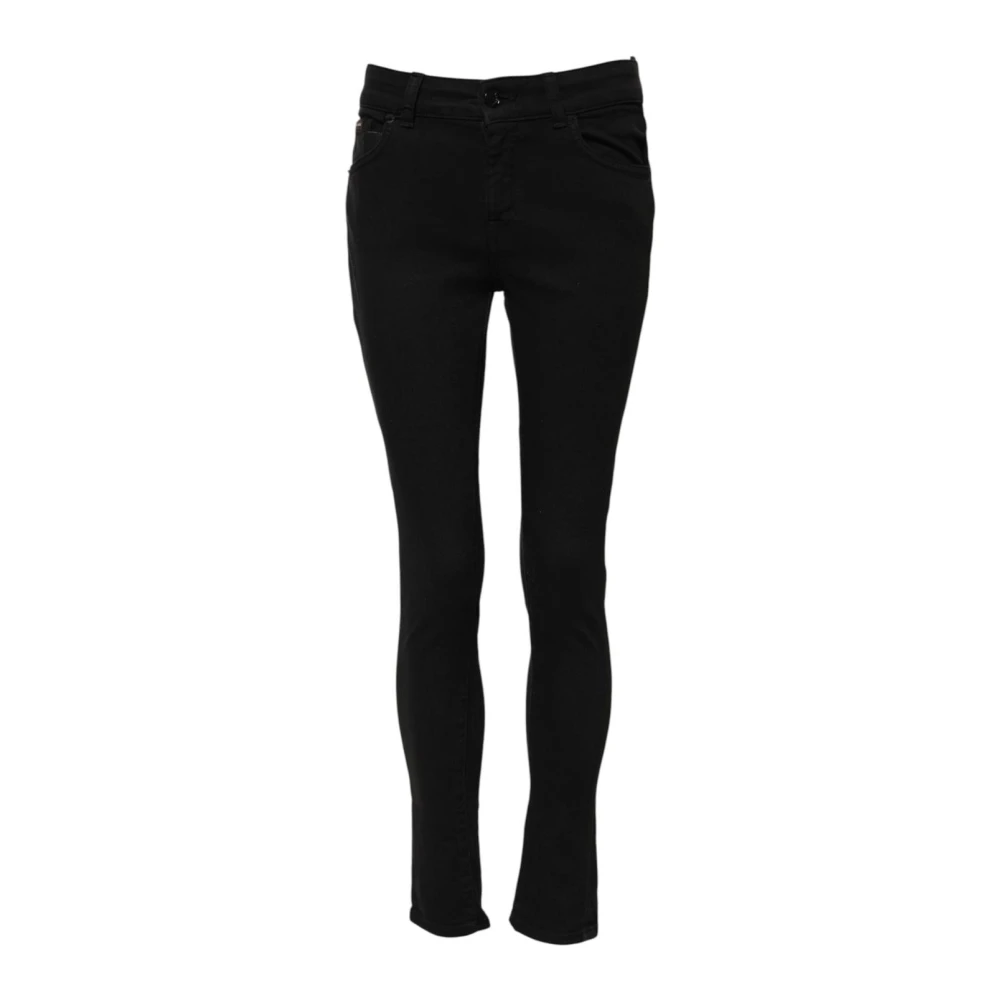 Dolce & Gabbana Women's Black Skinny Mid Waisted Denim Jeans