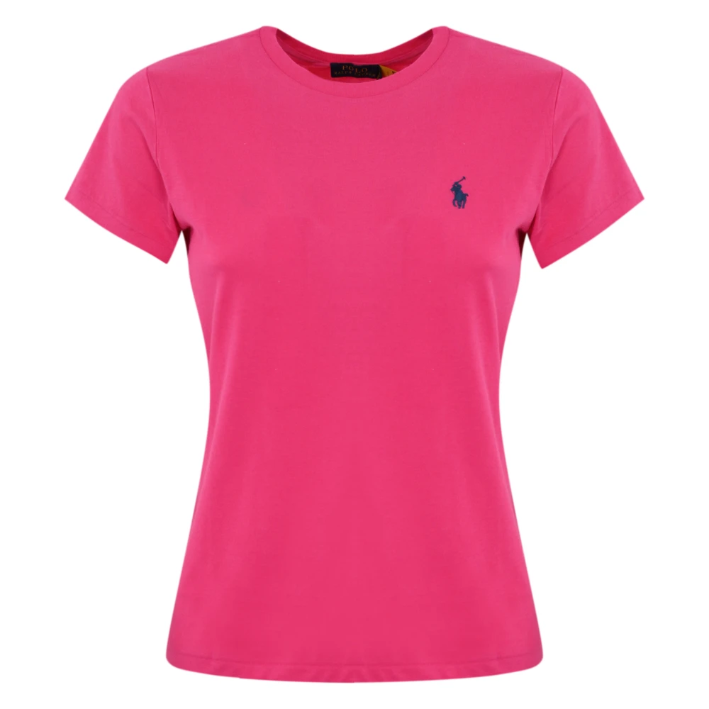Polo Ralph Lauren Roze Logo Geborduurd Dames T-shirt Pink Dames
