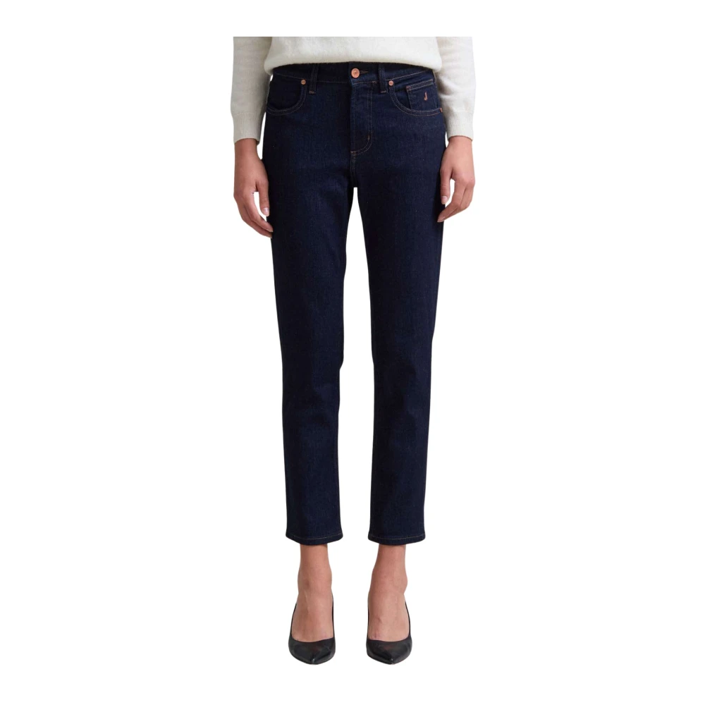 Jeckerson Jaqueline 5-pocket slim fit broek Blue Dames