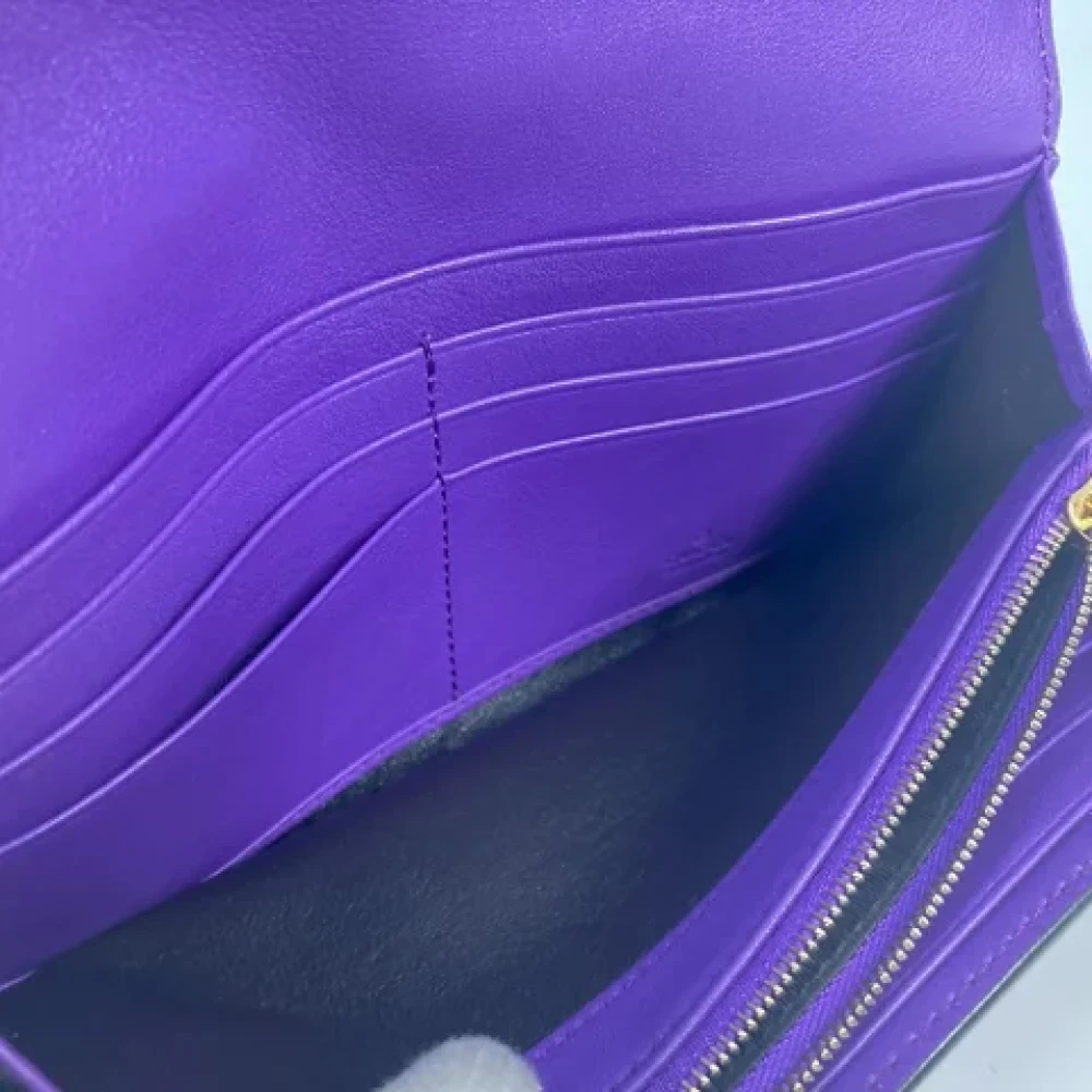 Gucci Vintage Pre-owned Fabric wallets Purple Dames