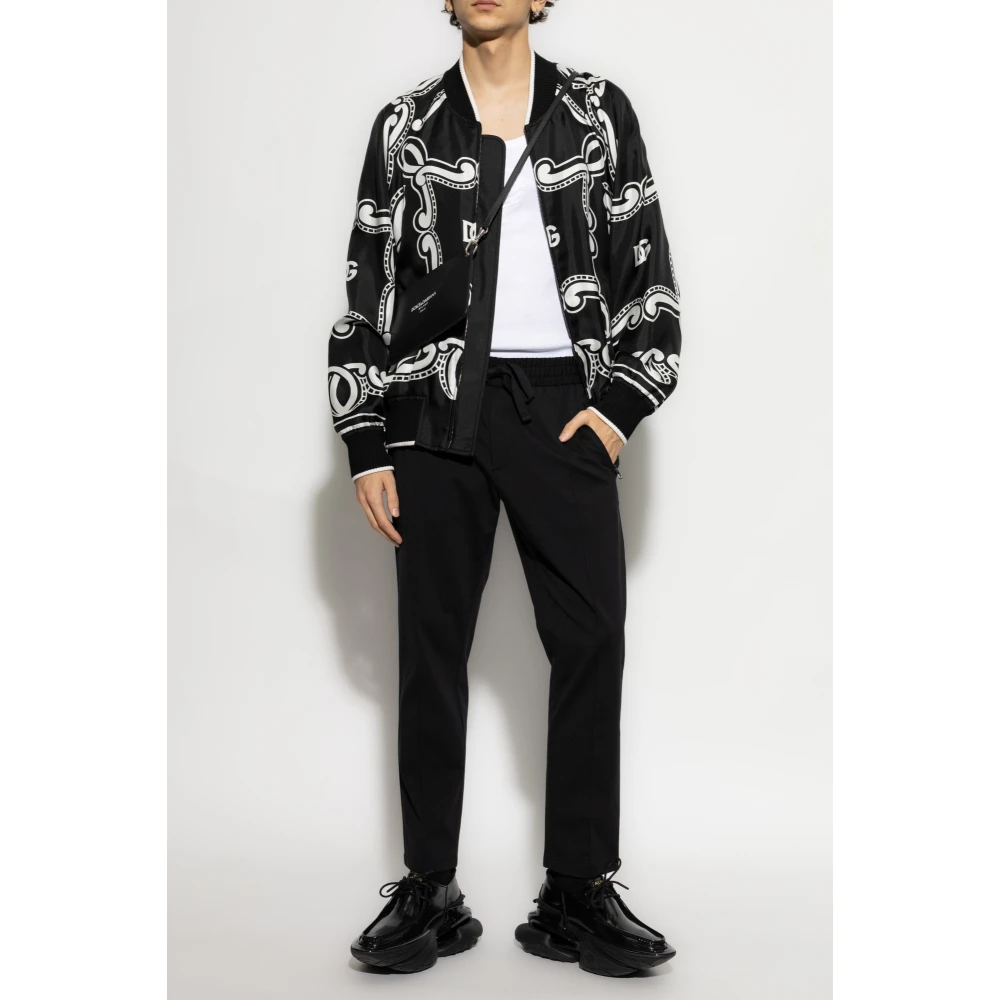 Dolce & Gabbana Zijden bomberjack Black Heren