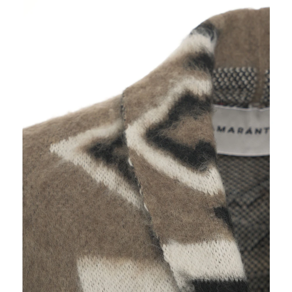 Amaránto Gebreide cardigan met etnisch patroon Brown Heren