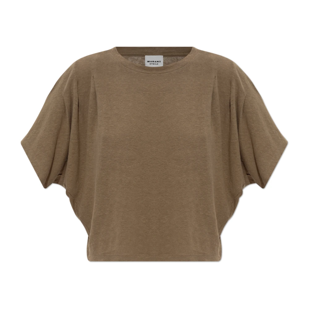 Marant Étoile Kvinno Grön Toppar Dam, S, Linne, Kyanza Top