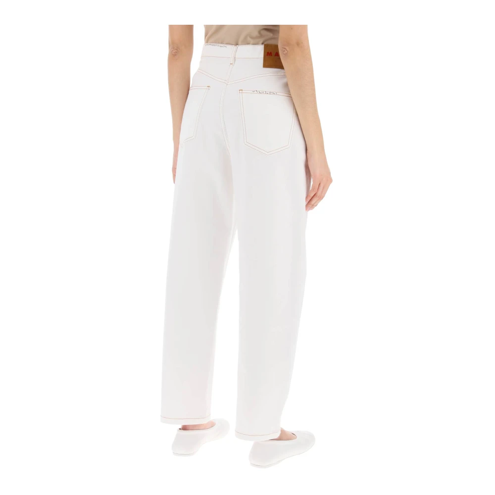 Marni Wijde Pijp Jeans White Dames