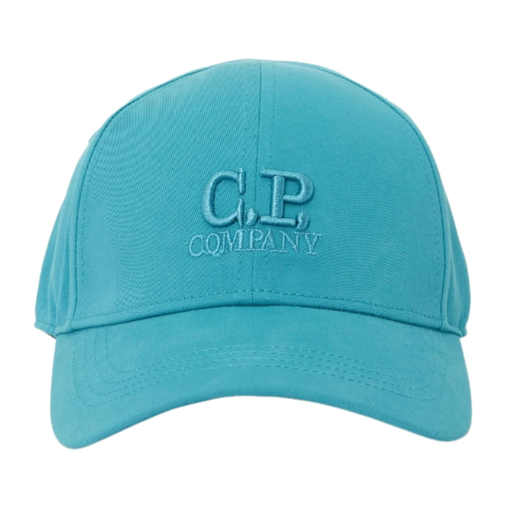 C.P. Company Blauwe Hoeden met Klep en Geborduurd Logo Blue Heren