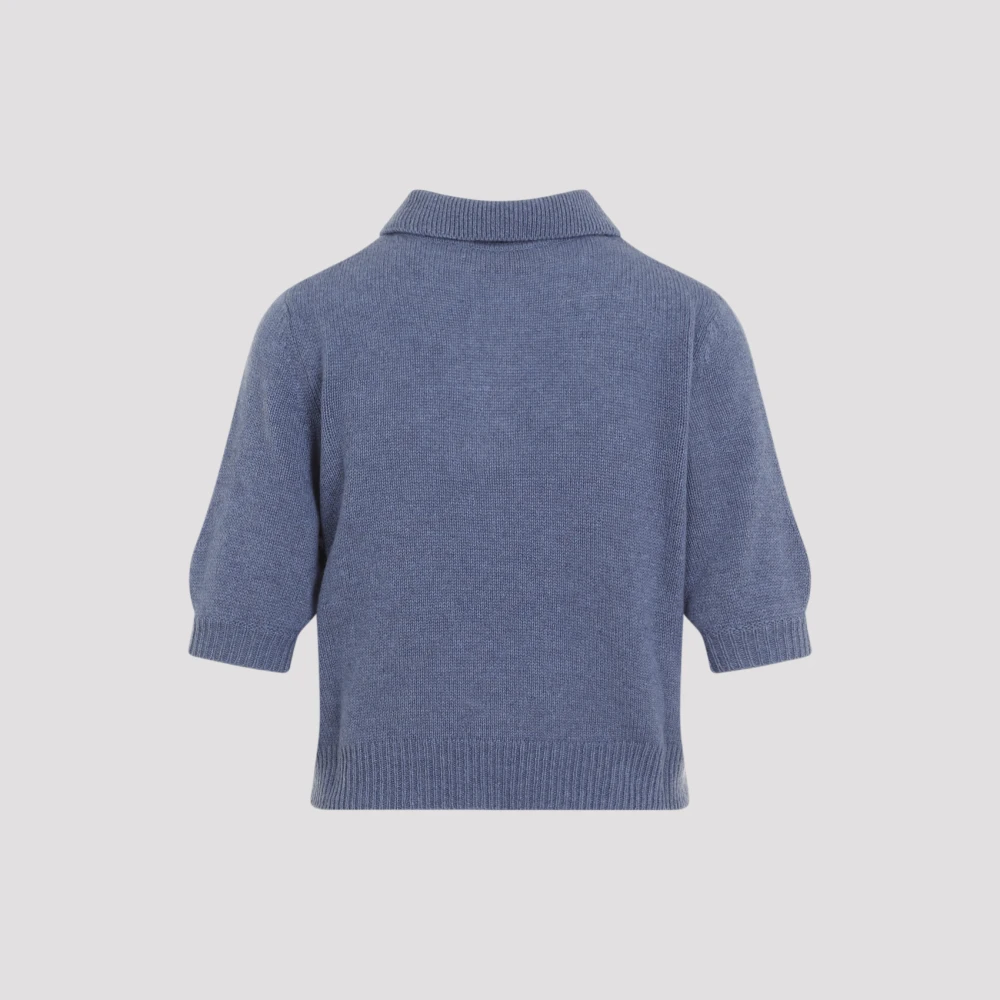 Marni Opal Polo Neck Sweater Blue Dames