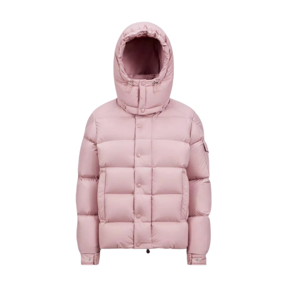 Moncler Maya Kort Donsjack Lichtroze Pink Dames