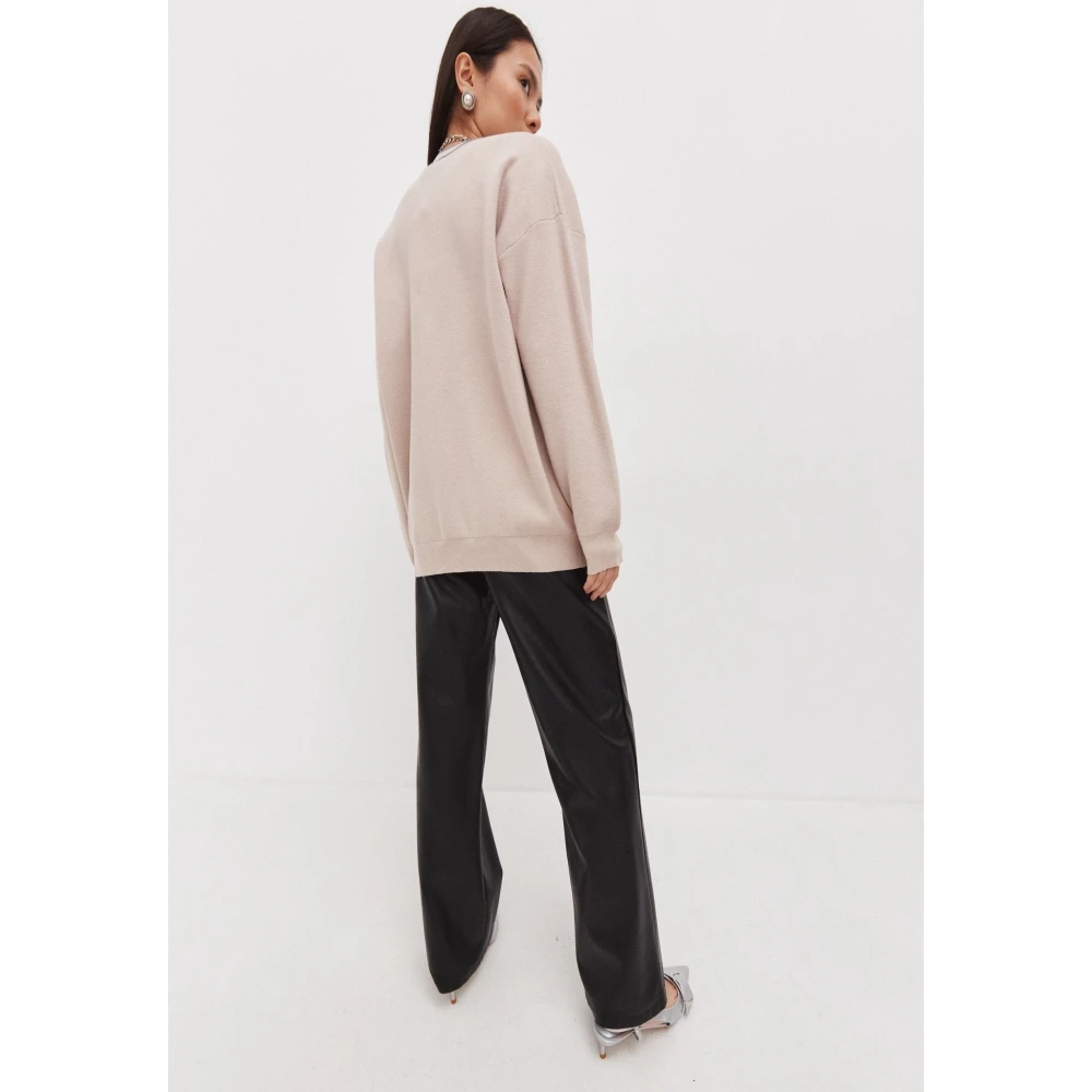 Cesare Gaspari Elegante Gebreide Vest Beige Dames