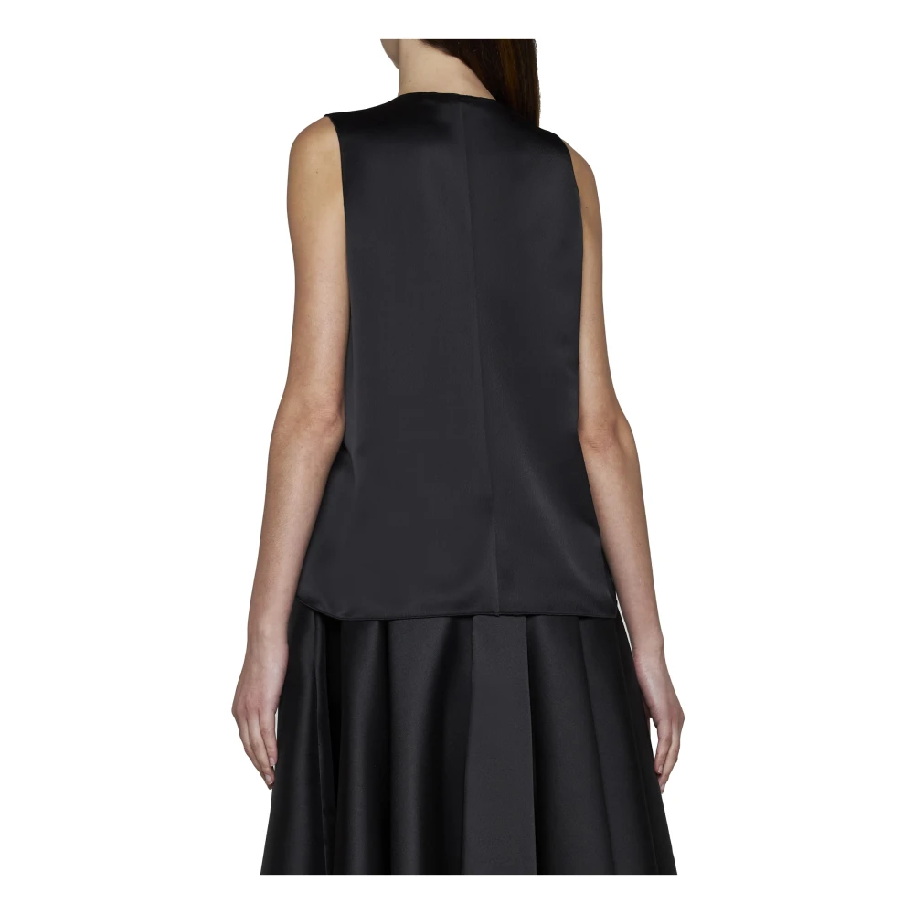 Blanca Vita V-hals Top Black Dames