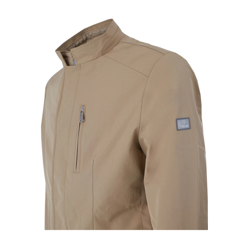 YES ZEE Kameel Synthetische Jas Mannen Beige Brown Heren