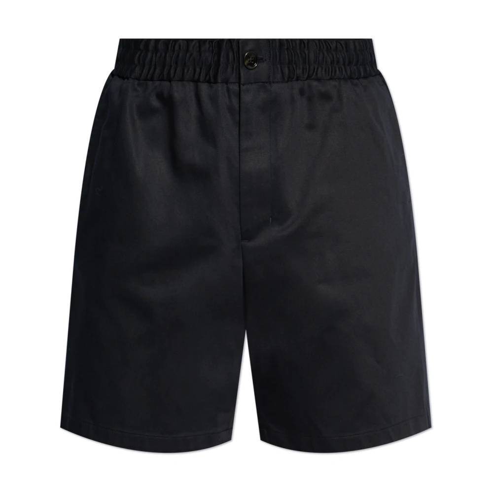 Ami Paris Navy Blue Elastische Taille Shorts Blue Heren