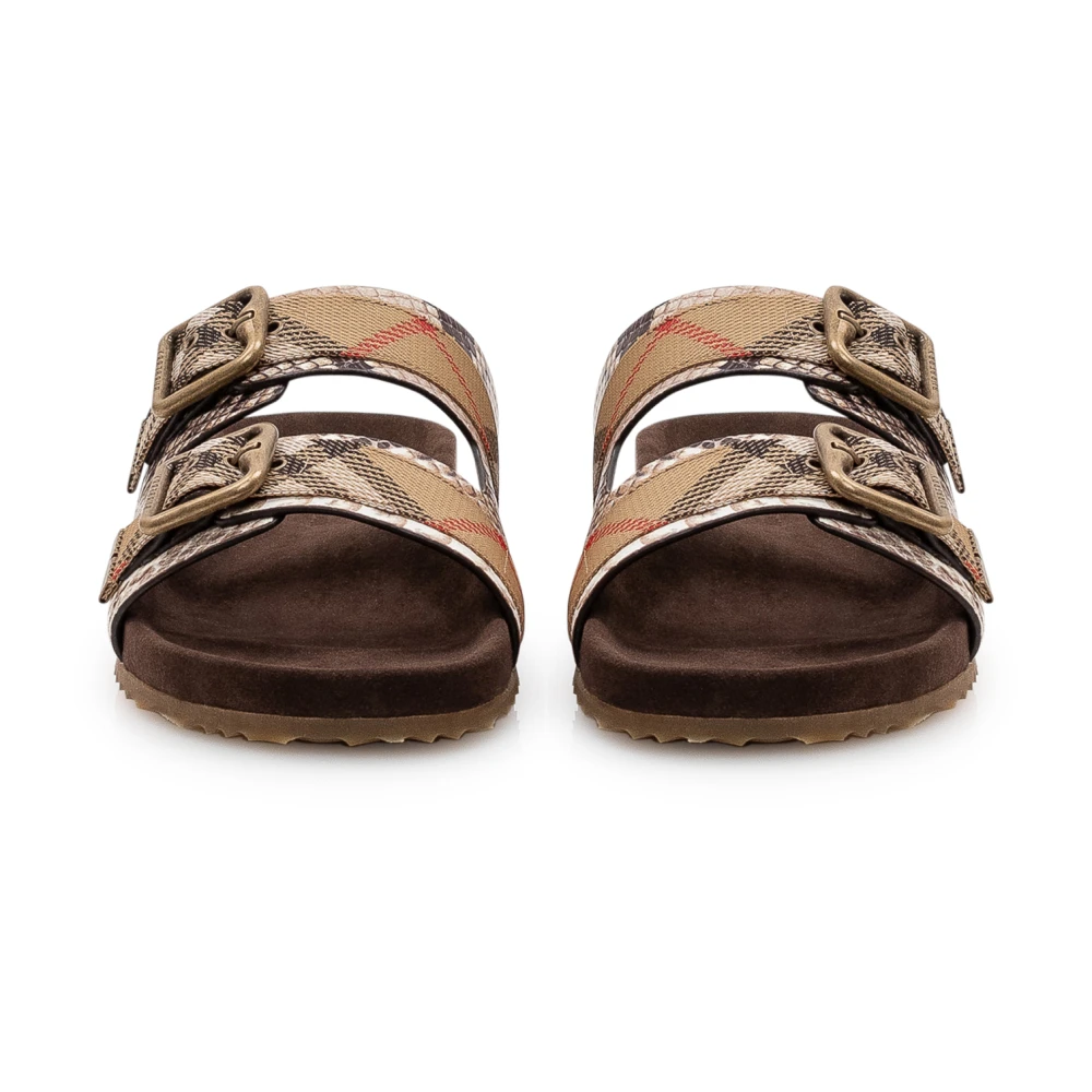 Burberry Python-print leren Urchin sandalen