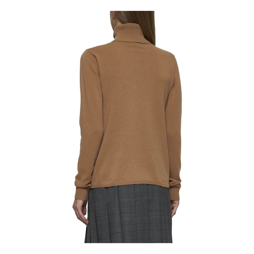 Max Mara Studio Sestri Kamelenwol Kasjmier Coltrui Trui Brown Dames