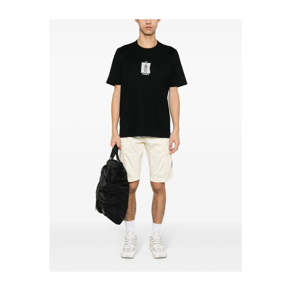 C.P. Company Cargo Shorts met Lens Detail Beige Heren