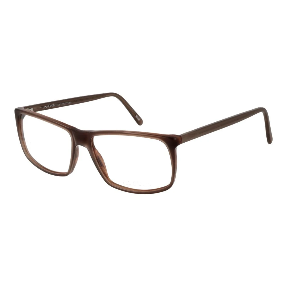 Andy Wolf , Glasses, Unisex, Brown, One Size, Brown Rectangle Optical Frames - Image 4