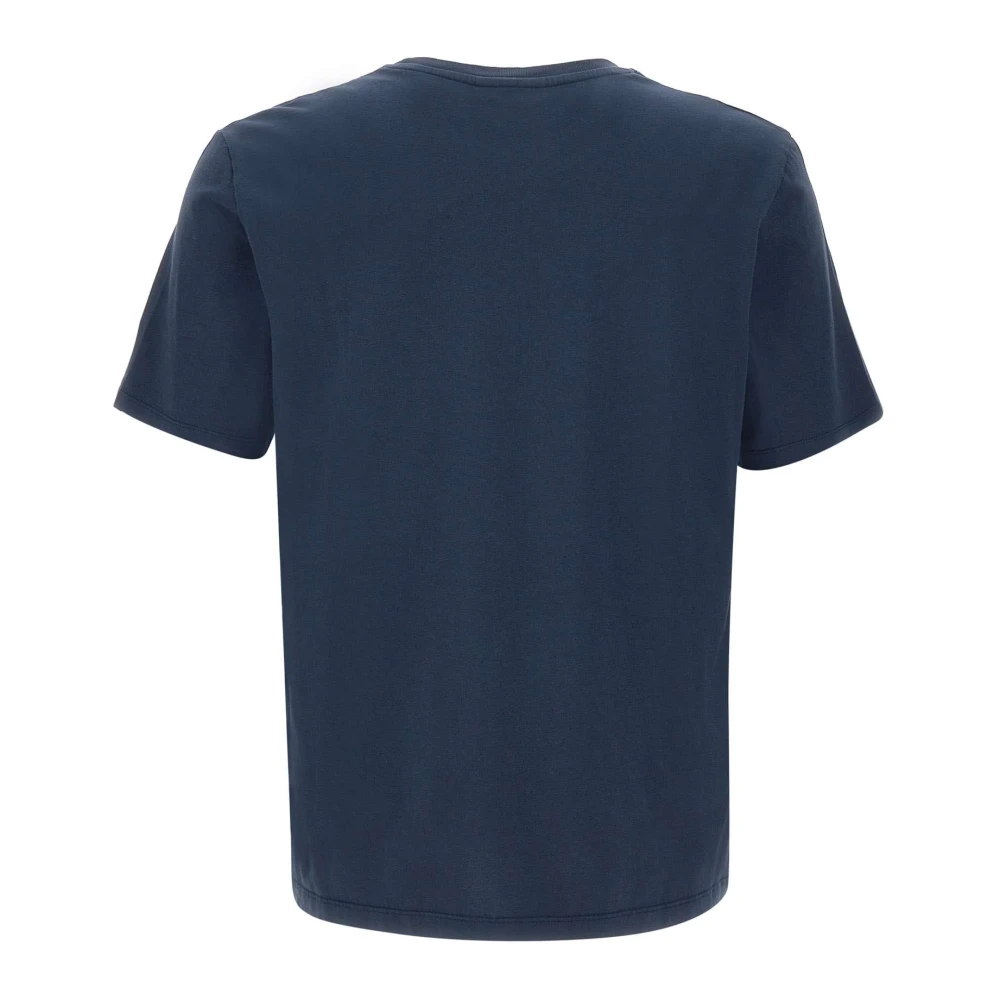 Maison Kitsuné Ink Blue Fox Logo T-Shirt Blue Heren